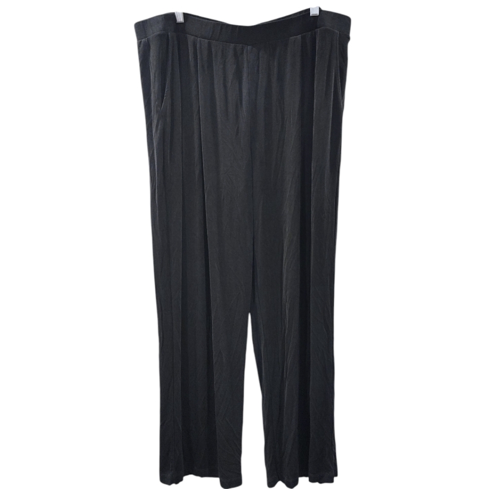 Chico's Travelers Black Wide Leg Pocket Stretch Pants Women's Plus Size 4 (XXL) - Picture 6 of 11
